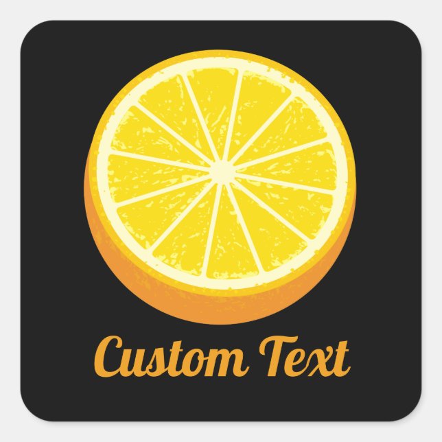 Sticker Carré Moitié orange (Devant)