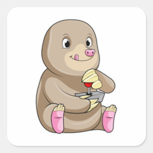 Sticker Carré Mole comme joueur avec Joystick