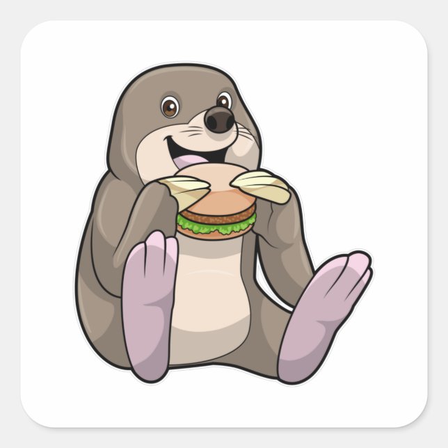 Sticker Carré Mole Restaurant Burger (Devant)