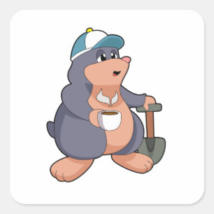 Sticker Carré Mole Shovel