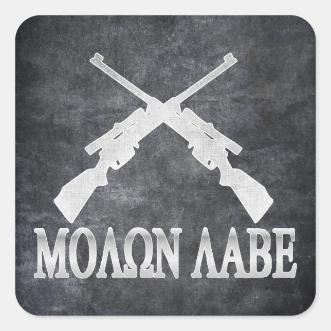 Sticker Carré Molon Labe (Devant)