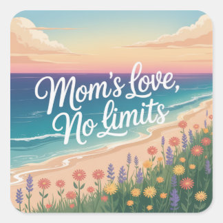 Sticker Carré Mom’s Love, No Limits