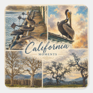 Sticker Carré Moments de Californie