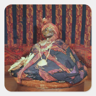 Sticker Carré momie péruvienne du cimetière de Paracas