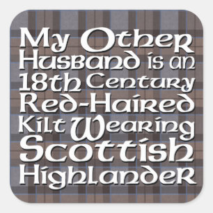 Sticker Carré Mon autre mari - Highlander