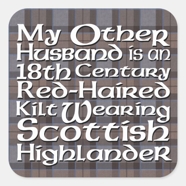 Sticker Carré Mon autre mari - Highlander (Devant)