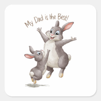 Sticker Carré Mon Père Est Le Meilleur