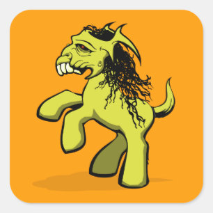 Sticker Carré Mon petit chien Déplaisant (jaune)