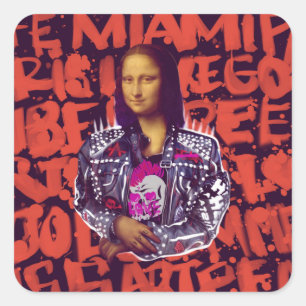 Sticker Carré Mona Lisa