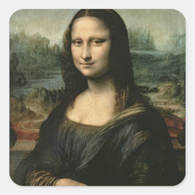 Sticker Carré Mona Lisa, c.1503-6 (Devant)