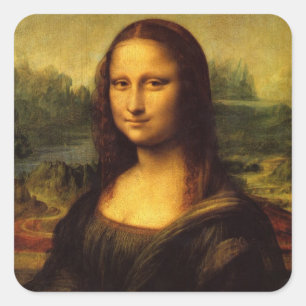 Sticker Carré Mona Lisa par Léonard de Vinci
