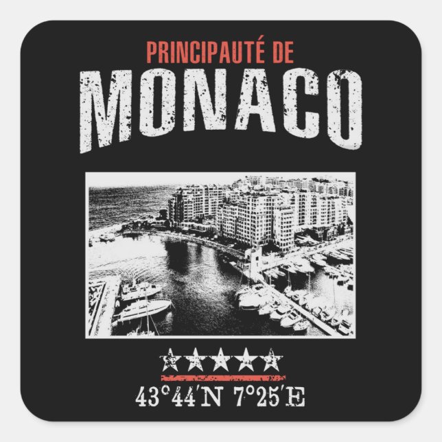 Sticker Carré Monaco (Devant)