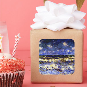 Sticker Carré Monet - Une Mer Orageuse