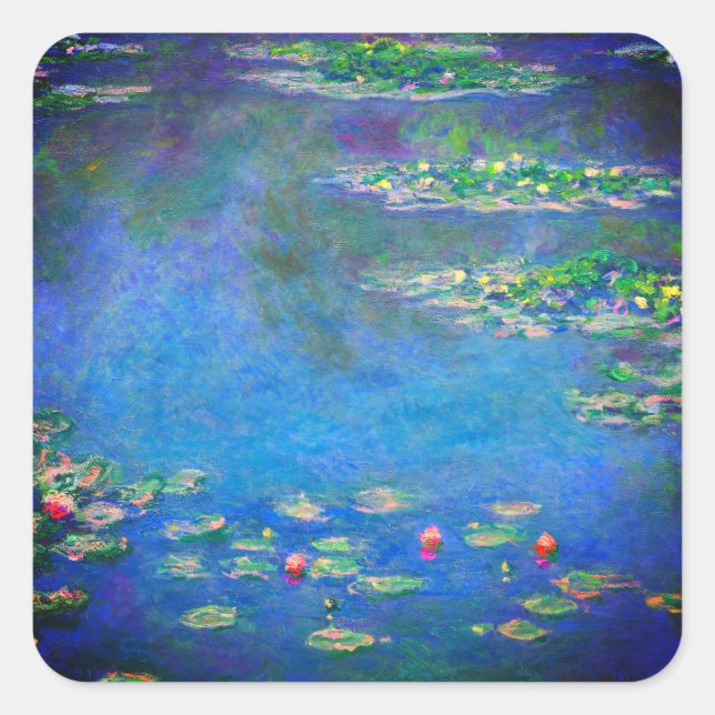 Sticker Carré Monet Water Lilies 1906 (Devant)