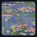 Sticker Carré Monet Water Lilies Chef-d'oeuvre Peinture<br><div class="desc">Monet Water Lilies - Ce tableau Monet classique a été peint par Claude Monet en 1916. Il fait partie de sa célèbre collection de nénuphars où il peint dans son jardin à Giverney,  France. Un tableau de chef-d'oeuvre.</div>