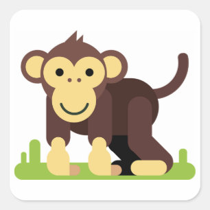 Sticker Carré Monkey