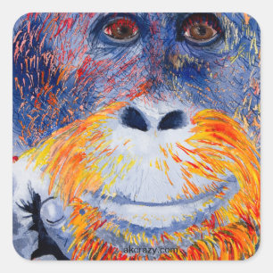 Sticker Carré Monkey Boy