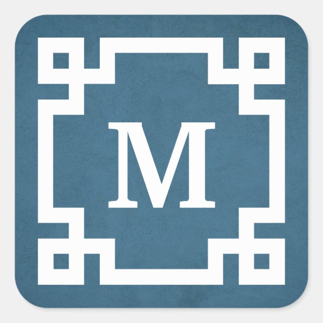Sticker Carré Monogram design (Devant)