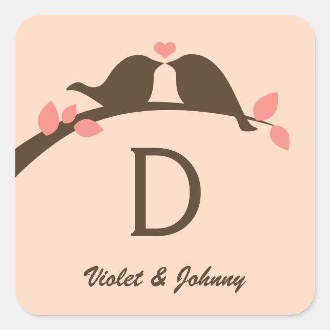 Sticker Carré Monogramme (Devant)