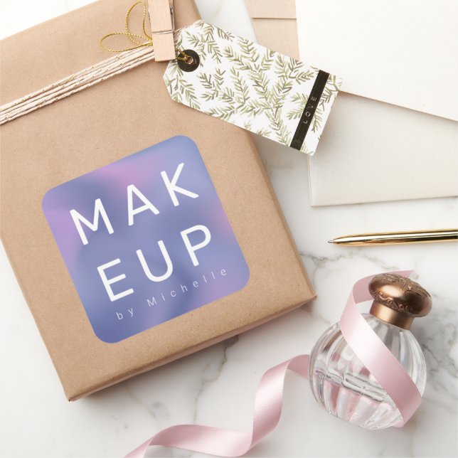 Sticker Carré Monogramme d'artiste maquillage ombre métallique m (Cadeaux)