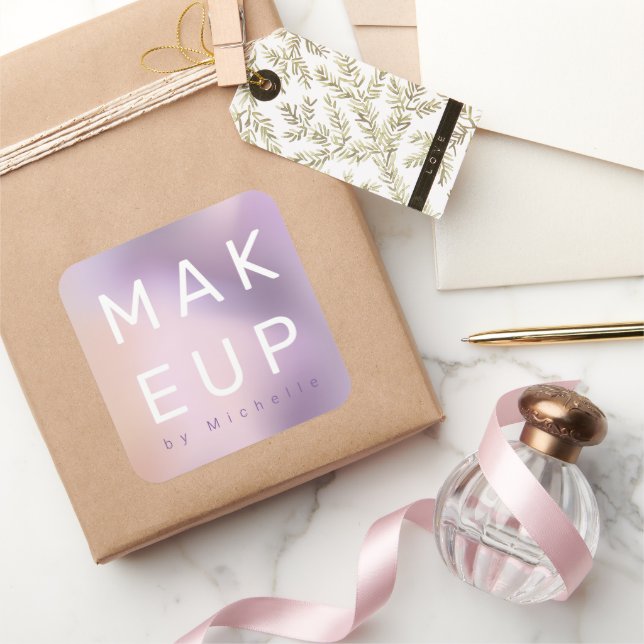 Sticker Carré Monogramme d'artiste maquillage ombre métallique m (Cadeaux)