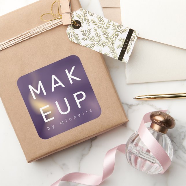 Sticker Carré Monogramme d'artiste maquillage ombre métallique m (Cadeaux)