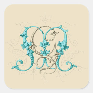Sticker Carré Monogramme de GM MG