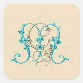 Sticker Carré Monogramme GM MG