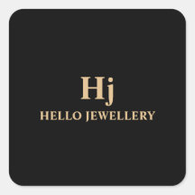 Monogramme noir or de luxe minimal