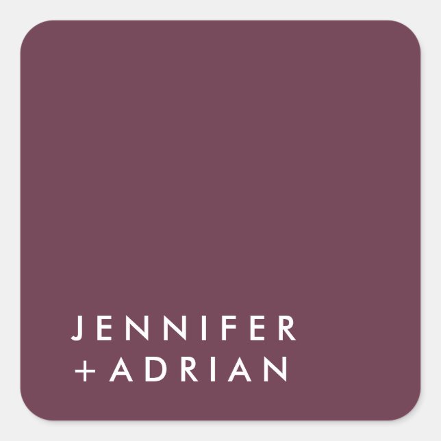 Sticker Carré monogrammé,nom, (Devant)