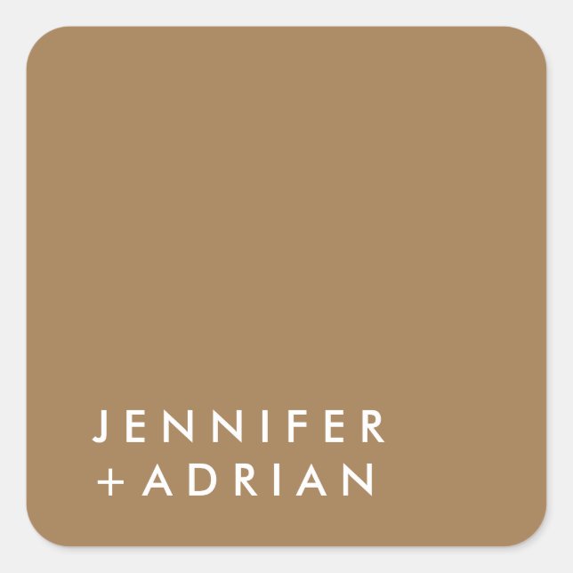 Sticker Carré monogrammed, nom, (Devant)