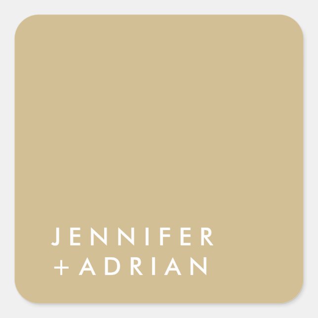 Sticker Carré monogrammed, nom, (Devant)