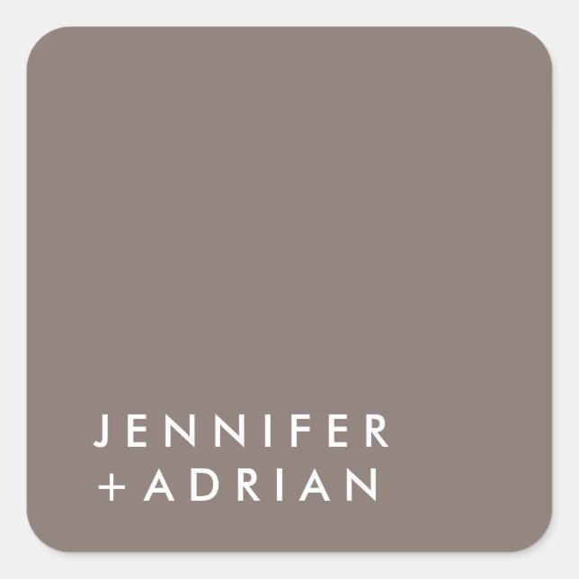 Sticker Carré monogrammed, nom, (Devant)