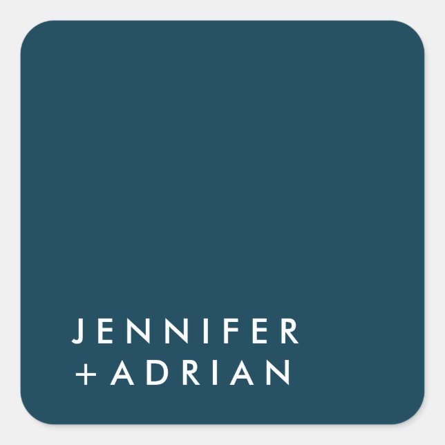 Sticker Carré monogrammed, nom, (Devant)