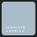 Sticker Carré monogrammed, nom,<br><div class="desc">Elégant Pastel Minimal Purple Enveloppe Moderne Phoques</div>