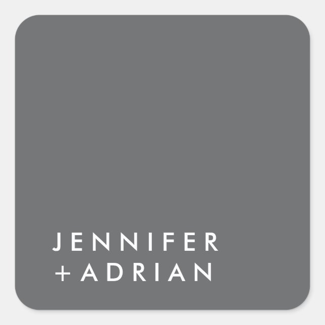 Sticker Carré monogrammed, nom, (Devant)