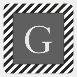 Sticker Carré Monogrammes Groomsmen Meilleur Homme Père Groom St