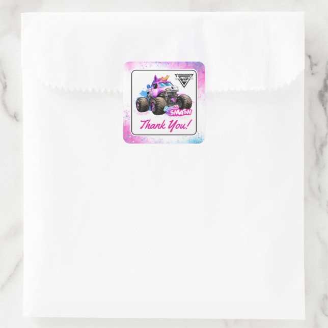 Sticker Carré Monster Jam - Sparkle Smash Anniversaire (Sac)