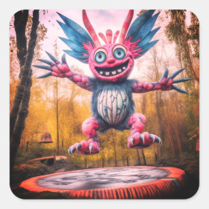 Sticker Carré Monstre