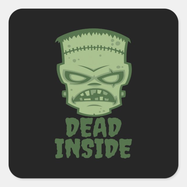 Sticker Carré Monstre de Dead Inside (Devant)