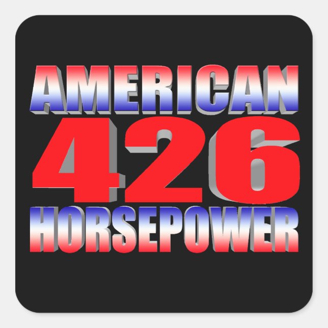 Sticker Carré monstre mopar 426 (Devant)