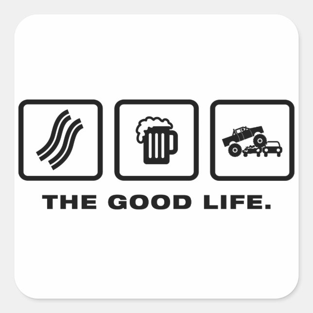 Sticker Carré Monstres (Devant)