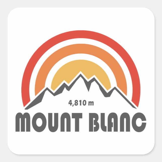 Sticker Carré Mont Blanc (Devant)