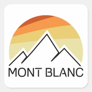 Sticker Carré Mont Blanc France Rétro