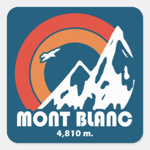 Sticker Carré Mont Blanc France Sun Eagle