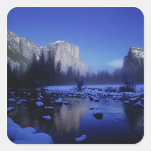 Sticker Carré Mont El Capitan, Parc national de Yosemite,