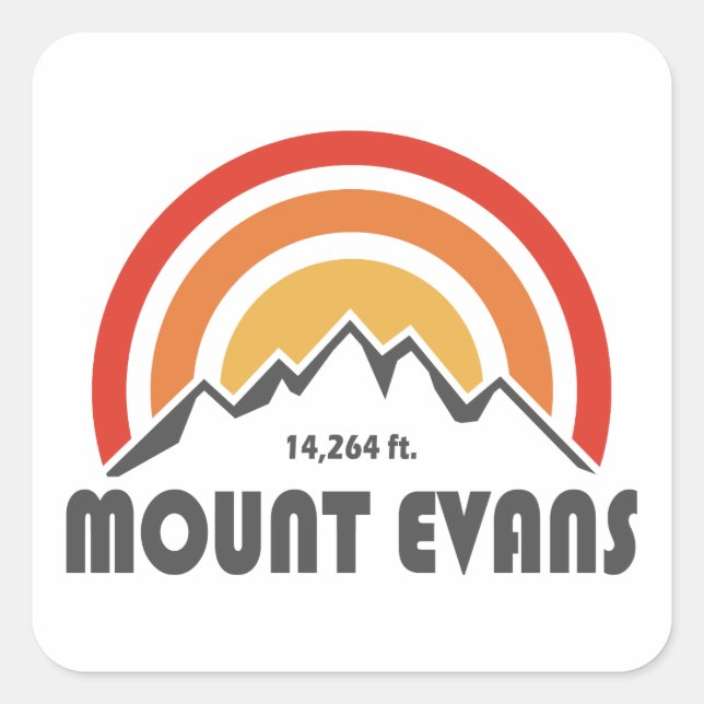 Sticker Carré Mont Evans (Devant)