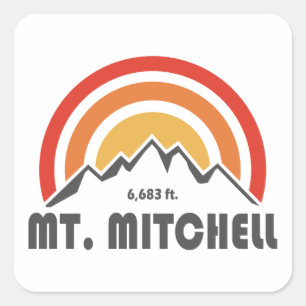 Sticker Carré Mont Mitchell