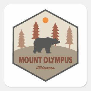 Sticker Carré Mont Olympus Wilderness Ours Utah