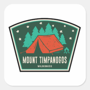 Sticker Carré Mont Timpanogos Wilderness Utah Camping